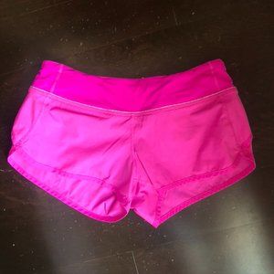 Hot Pink Lululemon Speed Shorts (size 4)